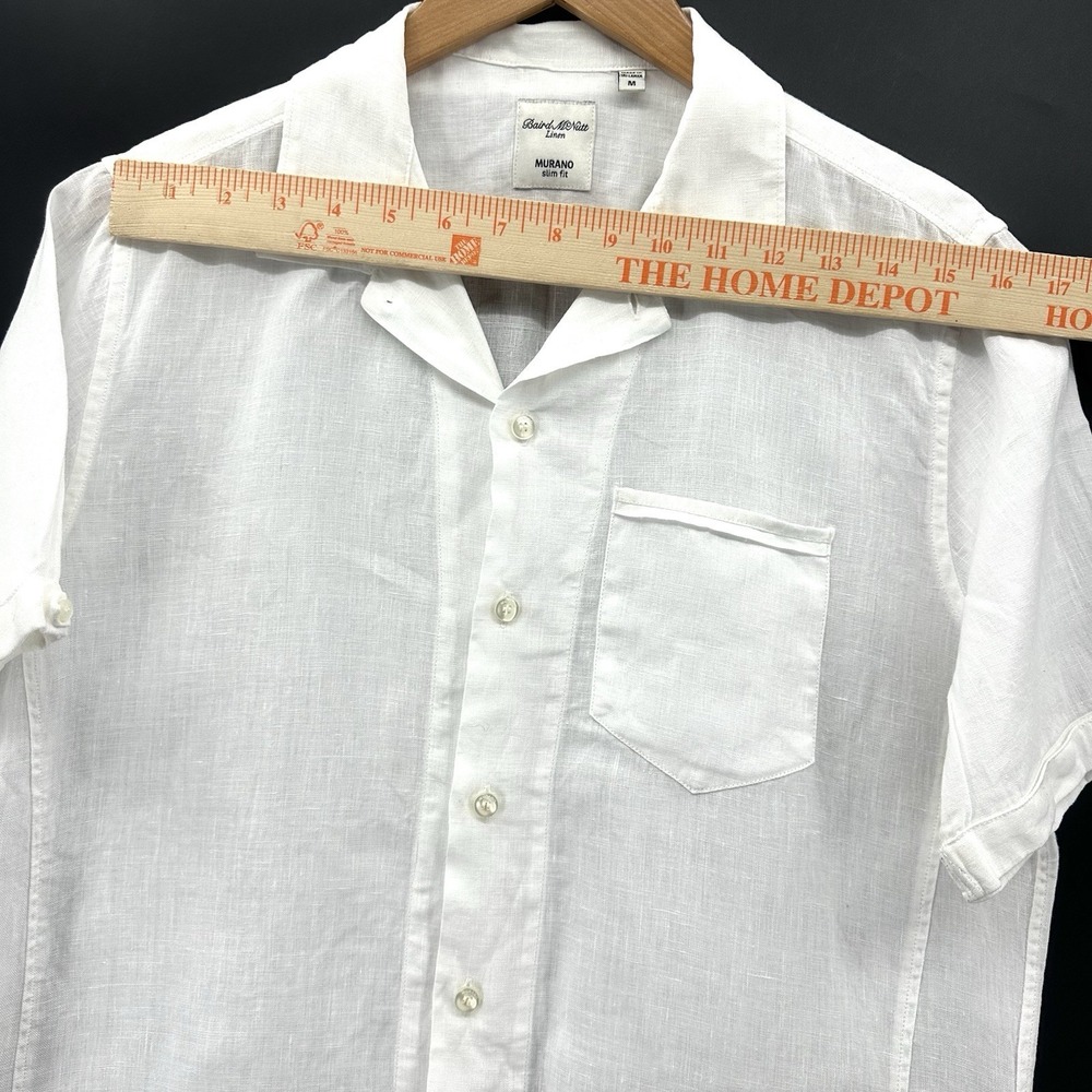 Murano Baird McNutt Women's 100% Linen Shirt M White Coastal Resort HH63 - Picture 4 of 10